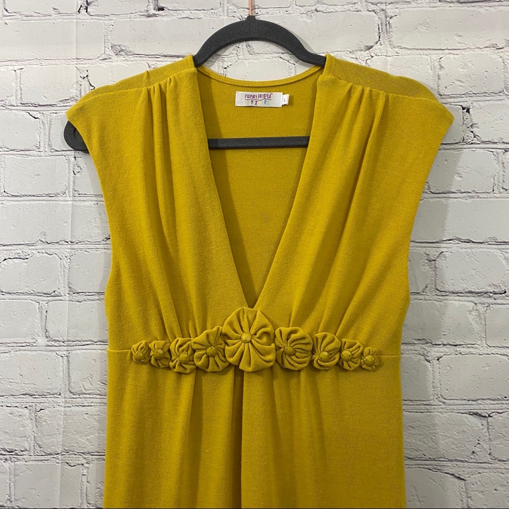 Funky People Yellow Dress Size L - Picture 2 of 8